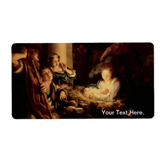 Etiqueta Natividade - Noite Santa - Correggio - Renascença (Frente)