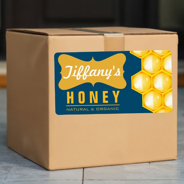 Etiqueta Natural | Mel orgânico | Mel puro | Mel Fazenda (Criador carregado)