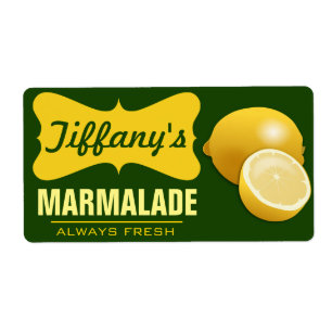 Etiqueta Natural Orgânico Geleia de Limão Marmelada de