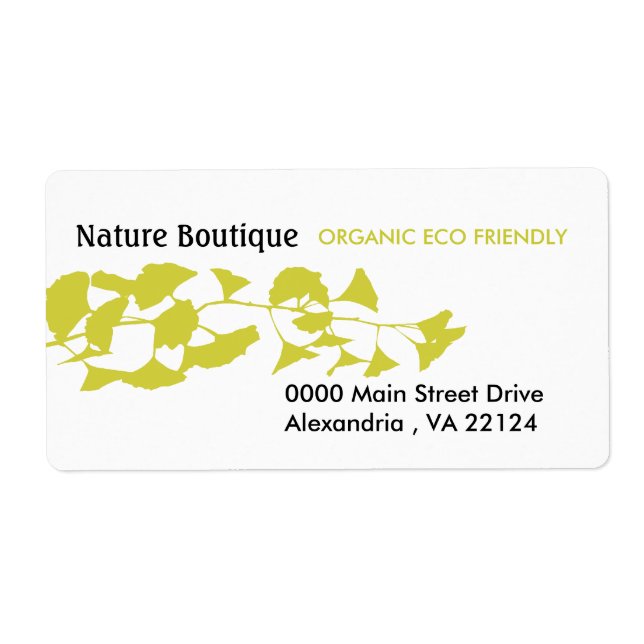 Etiqueta Nature Green Autumn Ouro Ginkgo (Frente)