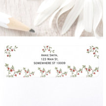 Natureza Floral do Rótulo de Endereço Russo Person