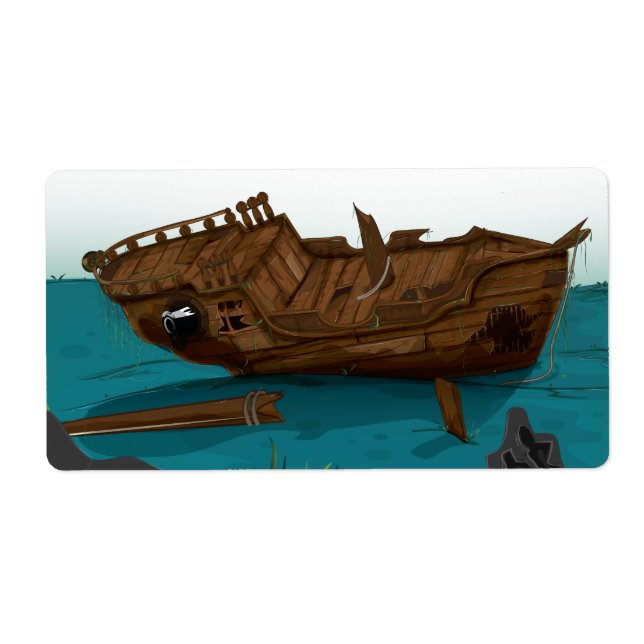 Etiqueta Naufrágio submarino (Frente)