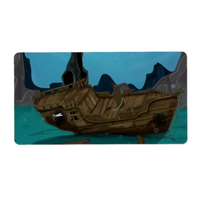 Etiqueta Naufrágio submarino (Frente)