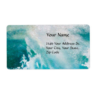 Etiqueta Navio no mar em tempestade