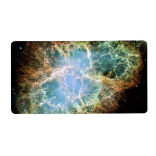 Etiqueta Nebulosa do Caranguejo Teal