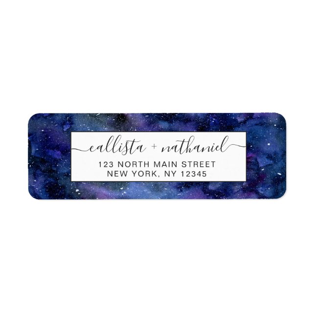 Etiqueta Nebulosa Estéril Maiúscula Roxa Azul (Frente)