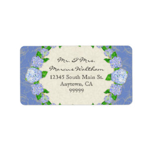 Etiqueta Negócio elegante formal floral do laço azul do