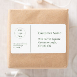 Etiqueta Negócios Brancos Verdes da Sage Moderna