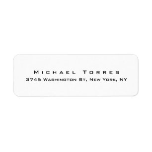 Etiqueta Negra e Branca Criativa Simples Moderna