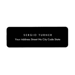 Etiqueta Negro profissional minimalista da tendência
