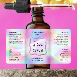 Etiqueta Neon Colors Holographic 2 OZ Dropper Botão