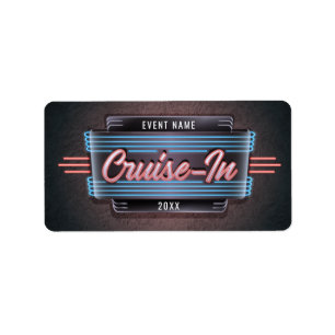 Etiqueta Neon Cruise-In Sticker Labels