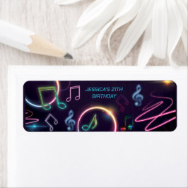 Etiqueta Neon Glow Disco Dance Festa de aniversário