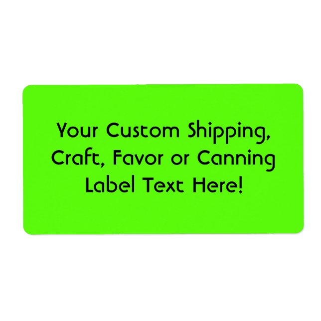 Etiqueta Neon Green de alta visibilidade (Frente)