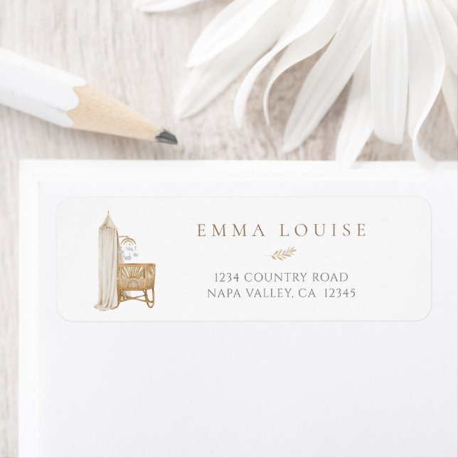 Etiqueta Neutral Boho Baby Brunch (Insitu)