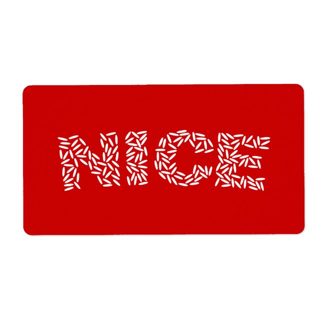 Etiqueta Nice Rice (Frente)