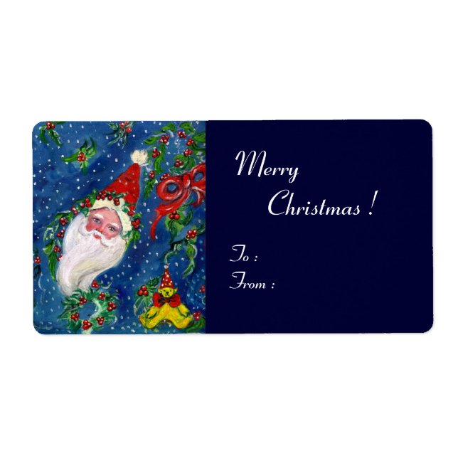 ETIQUETA NIGJT DE NATAL /PAPAIS NOEIS COM BRINQUEDOS E ARCO (Frente)