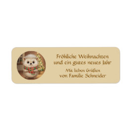 Etiqueta Niko flauschiger Weihnachtsgruß Aufkleber