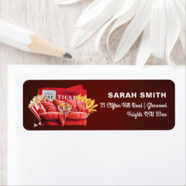 Etiqueta Noite de Filme de Carpete Vermelho