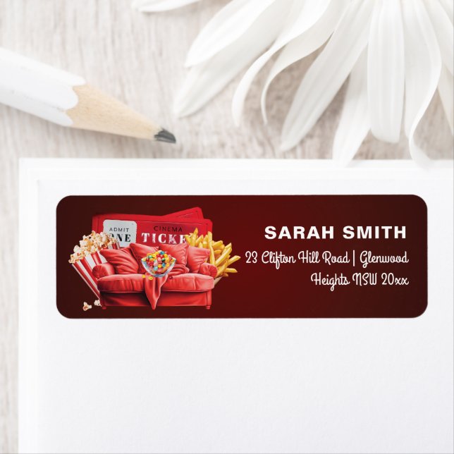 Etiqueta Noite de Filme de Carpete Vermelho (Insitu)