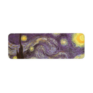 Etiqueta Noite estrelado por Vincent van Gogh, belas artes