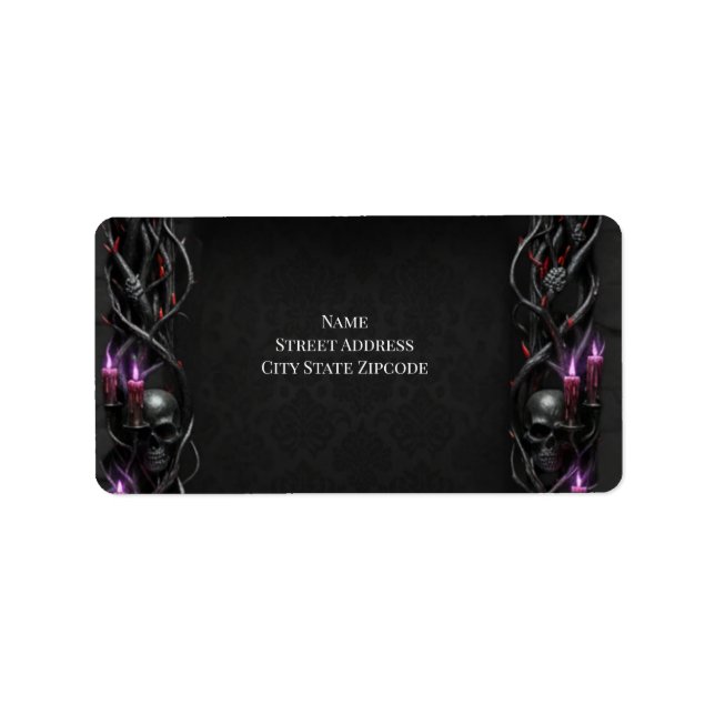 Etiqueta Noite Eterna Casamento Gótico de Vampiro Romance S (Frente)