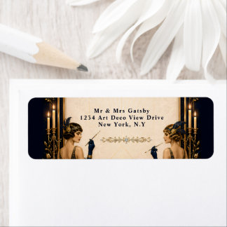 Etiqueta Noivas estilo Gatsby anos 20 tema casamento editáv