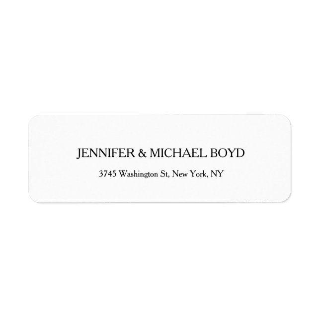 Etiqueta Nome da Família Clássica Retroativa Única Preta e  (Frente)