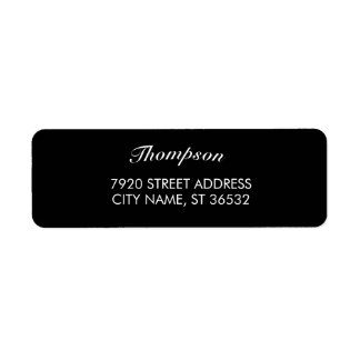Etiqueta Nome da família Na moda Black Elegant