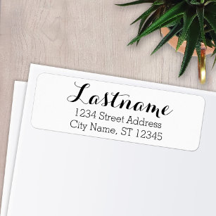 Etiqueta Nome da família personalizada e endereço de devolu