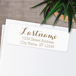 Etiqueta Nome da família personalizada e endereço de devolu