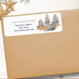 Etiqueta Nome da Floresta de inverno da Floresta de Natal