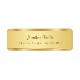 Etiqueta Nome de Script de Caligrafia Popular Texto Dourado