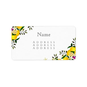 Etiqueta Nome do Aniversário do Lemon Squeeze