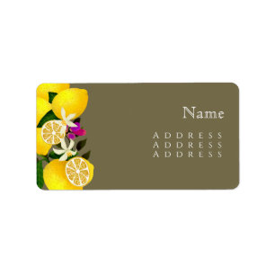 Etiqueta Nome do Aniversário do Lemon Squeeze