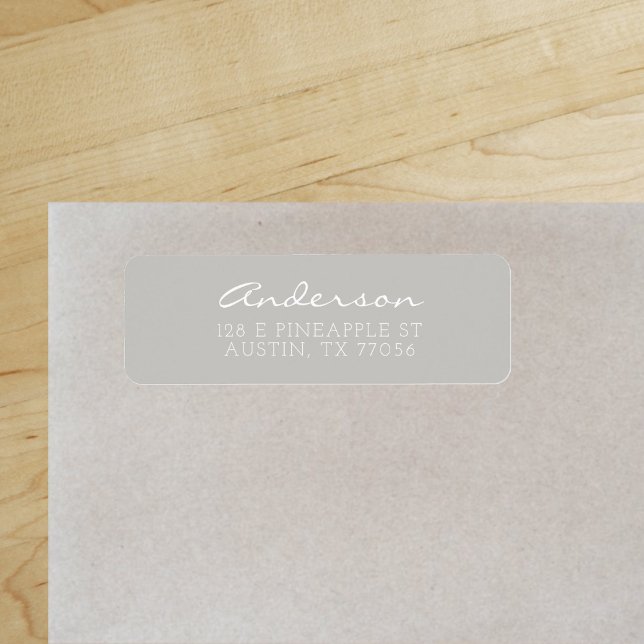 Etiqueta Nome do Script de Família Personalizado | Endereço ("Everyday is abundantly beautiful." 
Sincerely Best Wishes from Lucky Design World)