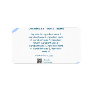 Etiqueta Nome dos ingredientes adiciona nome comercial webs