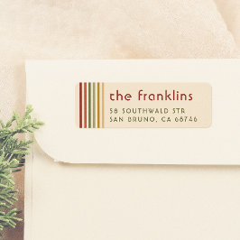 Etiqueta Nome e endereço da família divertida do Strips Col