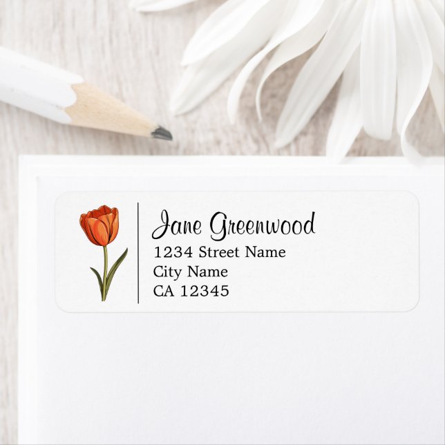 Etiqueta Nome E Endereço Da Tulip Laranja (Insitu)