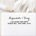 Etiqueta Nome e endereço personalizados do script Na moda<br><div class="desc">Etiquetas de Endereço de Retorno de Nome e Endereço Personalizados do Script Na moda.</div>