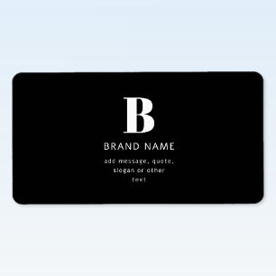 Etiqueta Nome e Mensagem do Monograma Moderno Editável   Pr