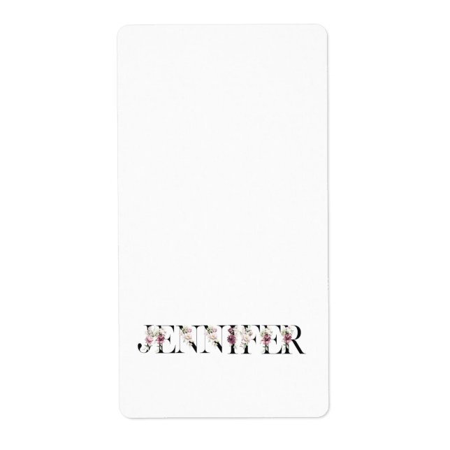 Etiqueta Nome Jennifer (Frente)