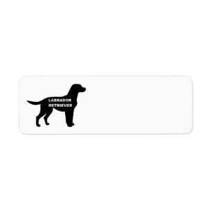 Etiqueta nome labrador silhouette