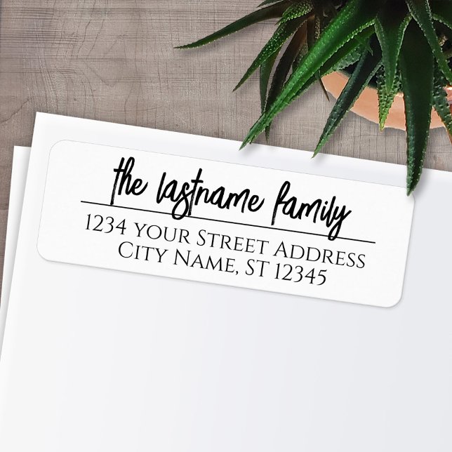 Etiqueta Nome Personalizado do Endereço de Retorno - Script (Personalized Return Address Labels)