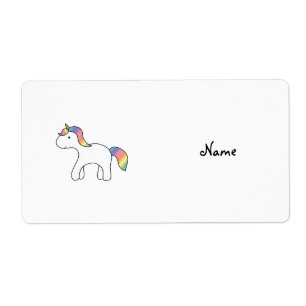 Etiqueta Nome personalizado Rainbow baby unicorn