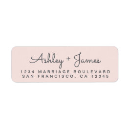 Etiqueta Nomes de Script Chic Endereço de Devolução de Casa