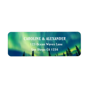 Etiqueta Norte Luzes Aurora Borealis Night Sky Return L
