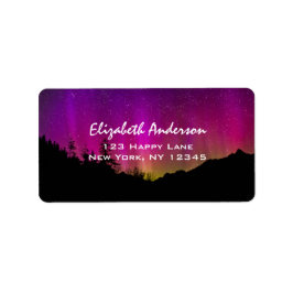 Etiqueta Norte Luzes Aurora Borealis StarNight Sky