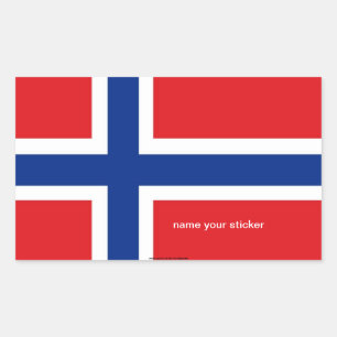Etiqueta norueguesa da bandeira de Noruega