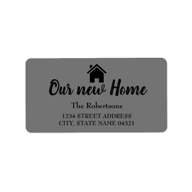 Etiqueta Nossa nova casa (Frente)